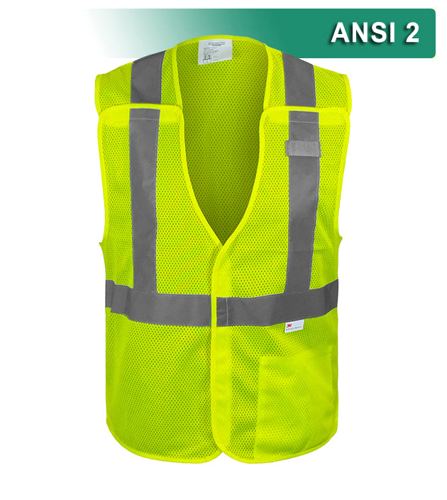 Reflective Apparel Economy Safety Vest: Hi Vis Vest: 5pt Breakaway Mesh: ANSI 2 (RAF-582-ET)