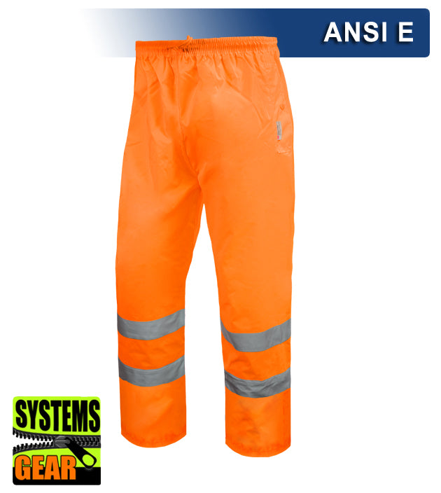 Reflective Apparel Safety Pants: Hi Vis Orange Pants: Breathable Waterproof: ANSI E (VEA-700-ST)