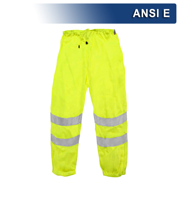Reflective Apparel Safety Pants: Hi Vis Lightweight Mesh: ANSI E (VEA-701-ST)