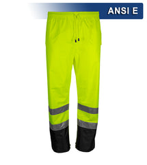 Reflective Apparel Safety Rain Pants: Lightweight Waterproof Hi Vis 2-Tone (RAF-703-ET)