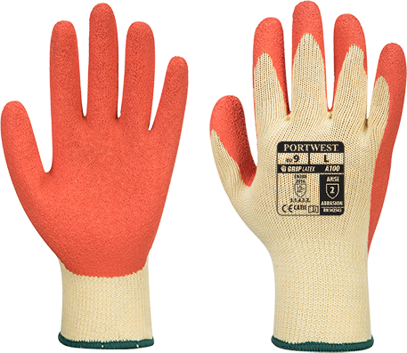 Portwest Grip Glove - Latex (A100) (Pack of 10)