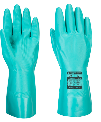 Portwest Nitrosafe Chemical Gauntlet - Nitrile (A810) (Pack of 10)