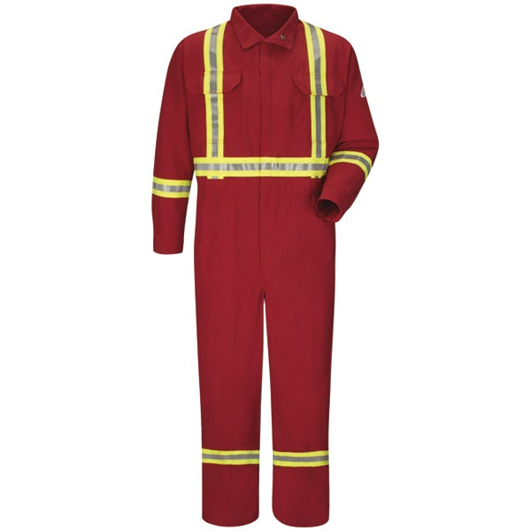 Bulwark Deluxe Coverall Nmx 6Oz W/Trim Red - (CNBCRD)