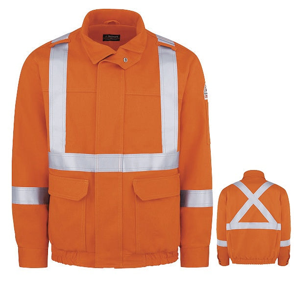 Bulwark Lined Bomber Jacket w CSA Compliant Reflective Trim CAT 3