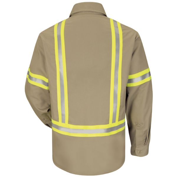 Bulwark Enhanced Visibility Uniform Shirt - Excel Fr Comfortouch - 7 Oz. - Cat 2 - (SLDT)