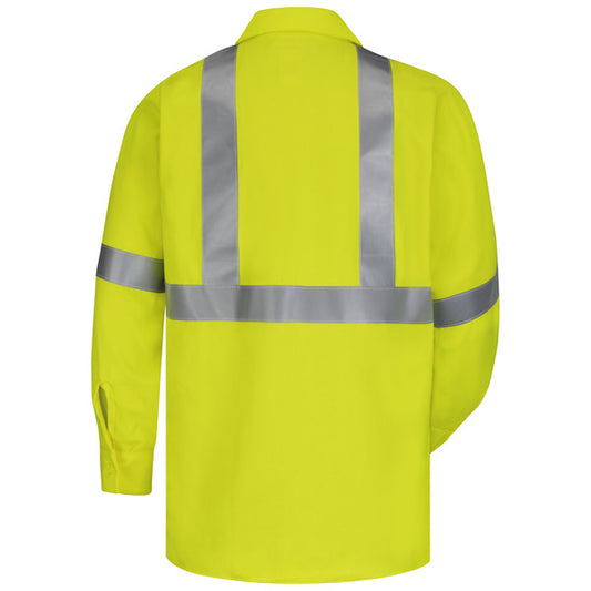 Bulwark Hi-Visibility Flame-Resistant Long Sleeve Work Shirt Cat 2- (SMW4)