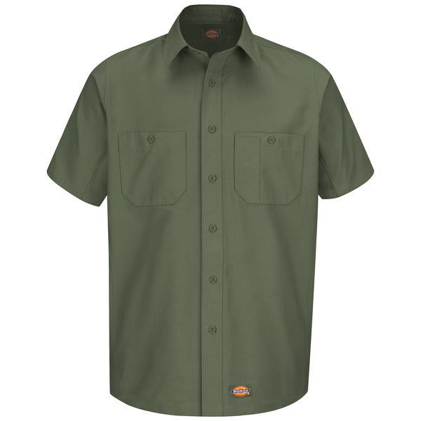 Dickies Short Sleeve Work Shirt, Hunter Green - The Blue Ox 916