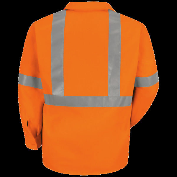Red Kap Long Sleeve Hi-Visibility Work Shirt: Class 2 Level 2 - SS14