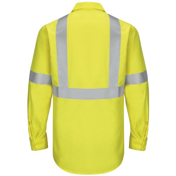 Red Kap Long Sleeve Hi-Visibility Ripstop Work Shirt: Class 2 Level 2 - SY14