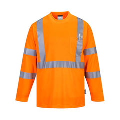 Portwest Hi-Vis Long Sleeve Pocket T-Shirt (S191)