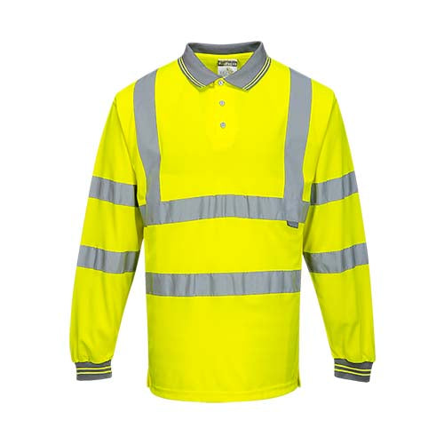 Portwest Hi-Vis Long Sleeved Polo (S277)