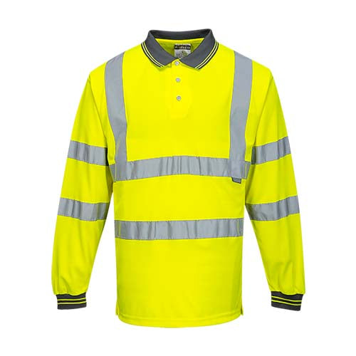 Portwest Hi-Vis Long Sleeved Polo (S277)