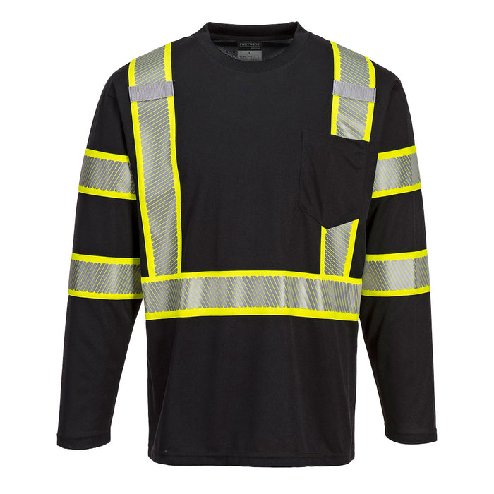 Portwest Iona Plus Long Sleeve T-Shirt (S346BKR)