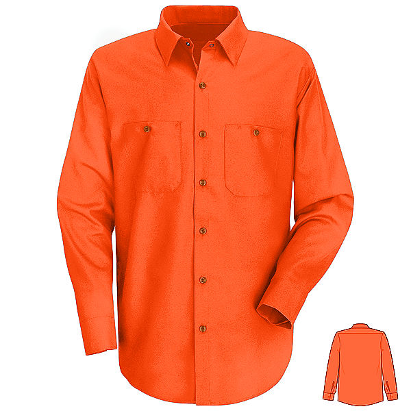 Red Kap Long Sleeve Wrinkle Resistant Cotton Work Shirt SC30