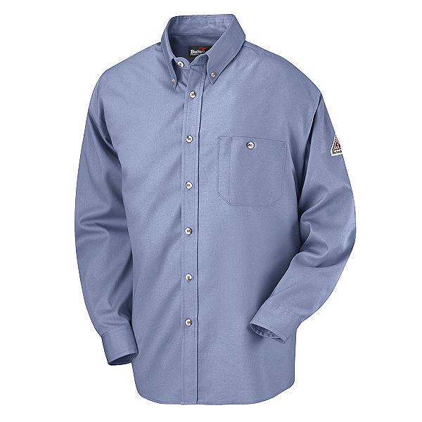 Bulwark Mens 5.25 Oz Button-Front Dress Uniform Shirt - Cat 1 - (SEG6)