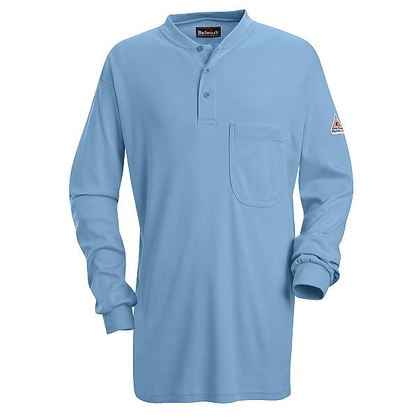 Bulwark Long Sleeve Tagless Henley Shirt - Cat 2 - (SEL2)