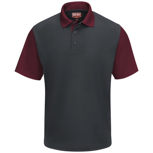 Red Kap Men's Short Sleeve Performance Knit Color-Block Polo - SK56