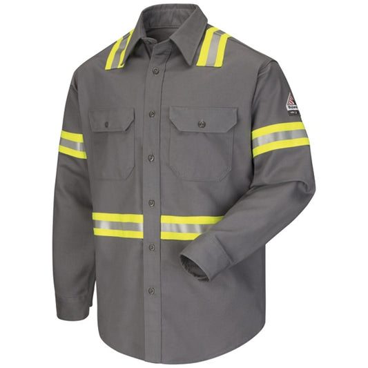 Bulwark Enhanced Visibility Uniform Shirt - Excel Fr Comfortouch - 7 Oz. - Cat 2 - (SLDT)