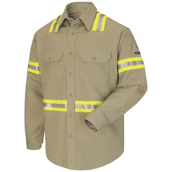 Bulwark Enhanced Visibility Uniform Shirt - Excel Fr Comfortouch - 7 Oz. - Cat 2 - (SLDT)