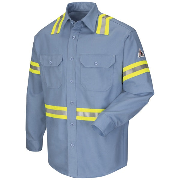 Bulwark Enhanced Visibility Uniform Shirt - Excel Fr Comfortouch - 7 Oz. - Cat 2 - (SLDT)