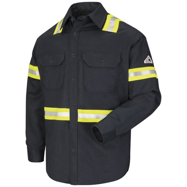 Bulwark Enhanced Visibility Uniform Shirt - Excel Fr Comfortouch - 7 Oz. - Cat 2 - (SLDT)