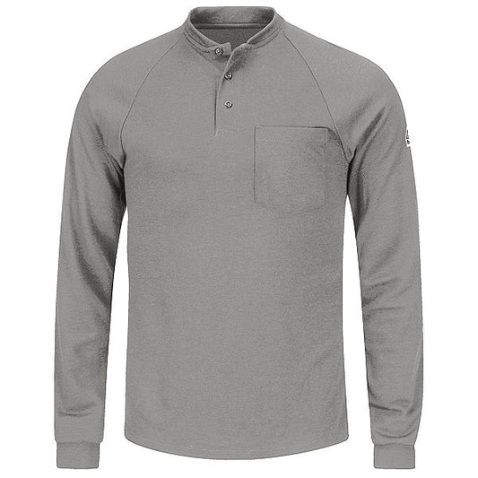 Bulwark Long Sleeve Tagless Henley Shirt - Cat 2 - (SML2)