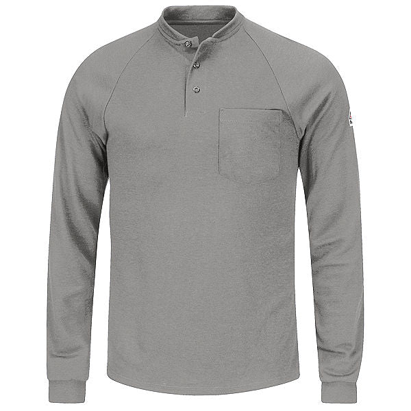 Bulwark Long Sleeve Tagless Henley Shirt - Cat 2 - (SML2)
