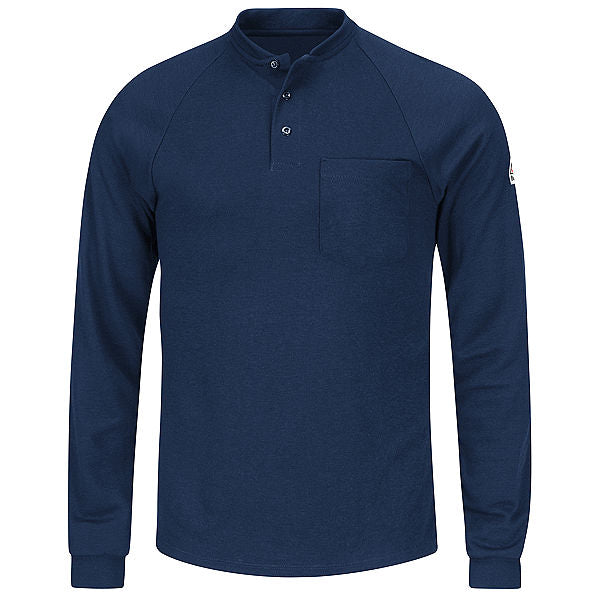 Bulwark Long Sleeve Tagless Henley Shirt - Cat 2 - (SML2)