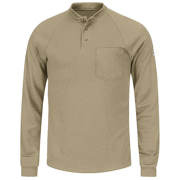 Bulwark Long Sleeve Tagless Henley Shirt - Cat 2 - (SML2)