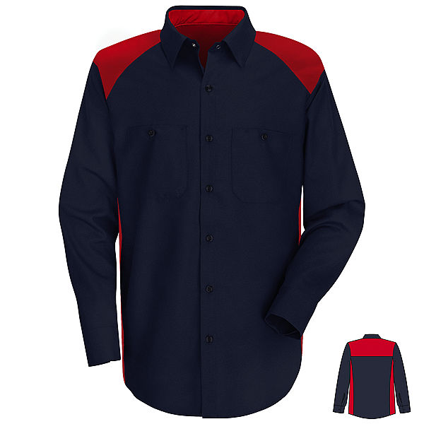 Red Kap MENS LS MOTORSPORTS SHIRT - SP18