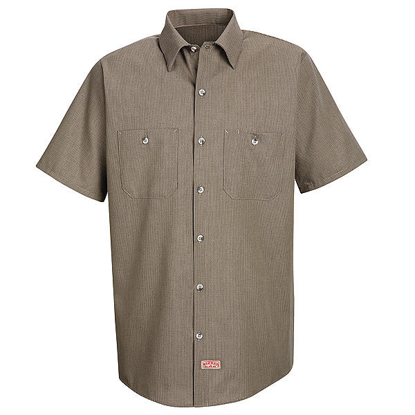 Red Kap Short Sleeve Geometric Micro-Check Work Shirt - SP24