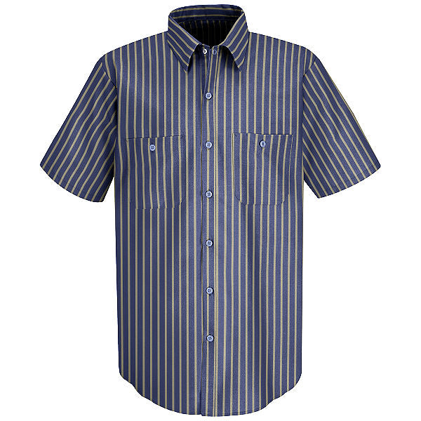 Red Kap Short Sleeve Industrial Stripe Work Shirt - SP24