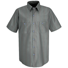 Red Kap Short Sleeve Industrial Stripe Work Shirt - SP24