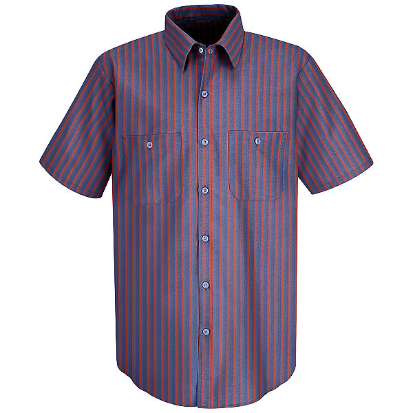 thumbnail image 2 of Red Kap SP24 Men's Short Sleeve Industrial Work Dress Shirt – 65/35 Poly/Cotton, Regular Fit, Sizes S-6XL 2 of 6