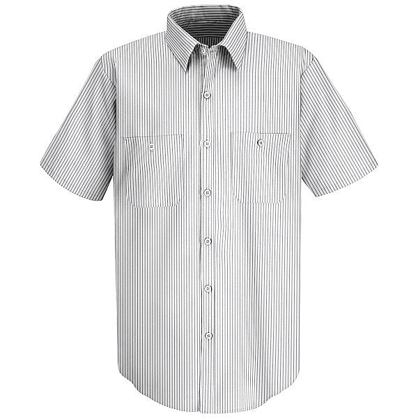 Red Kap Short Sleeve Striped Dress Uniform Shirt - SP60