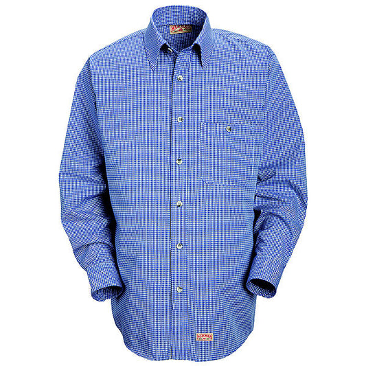 Red Kap Long Sleeve Mini-Plaid Uniform Shirt - SP74