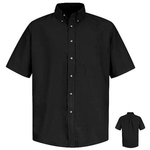 Red Kap Men's Short Sleeve Button-Down Poplin Shirt - SP80