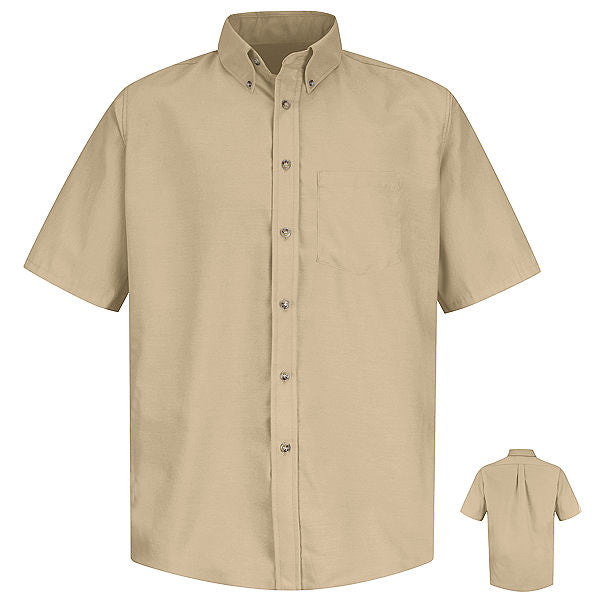 Red Kap Men's Short Sleeve Button-Down Poplin Shirt - SP80