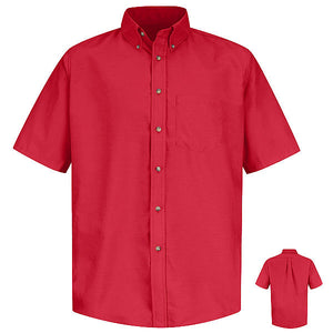 Red Kap Men's Short Sleeve Poplin Dress Shirt | Size: L | Black