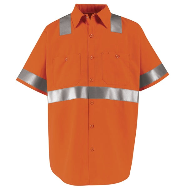 Red Kap Short Sleeve Hi-Vis Work Shirt: Class 2 Level 2 - SS24