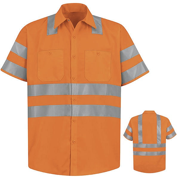 Red Kap Short Sleeve Hi-Vis Work Shirt: Class 3 Level 2 - SS24