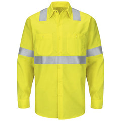 Red Kap Long Sleeve Hi-Visibility Ripstop Work Shirt: Class 2 Level 2 - SY14