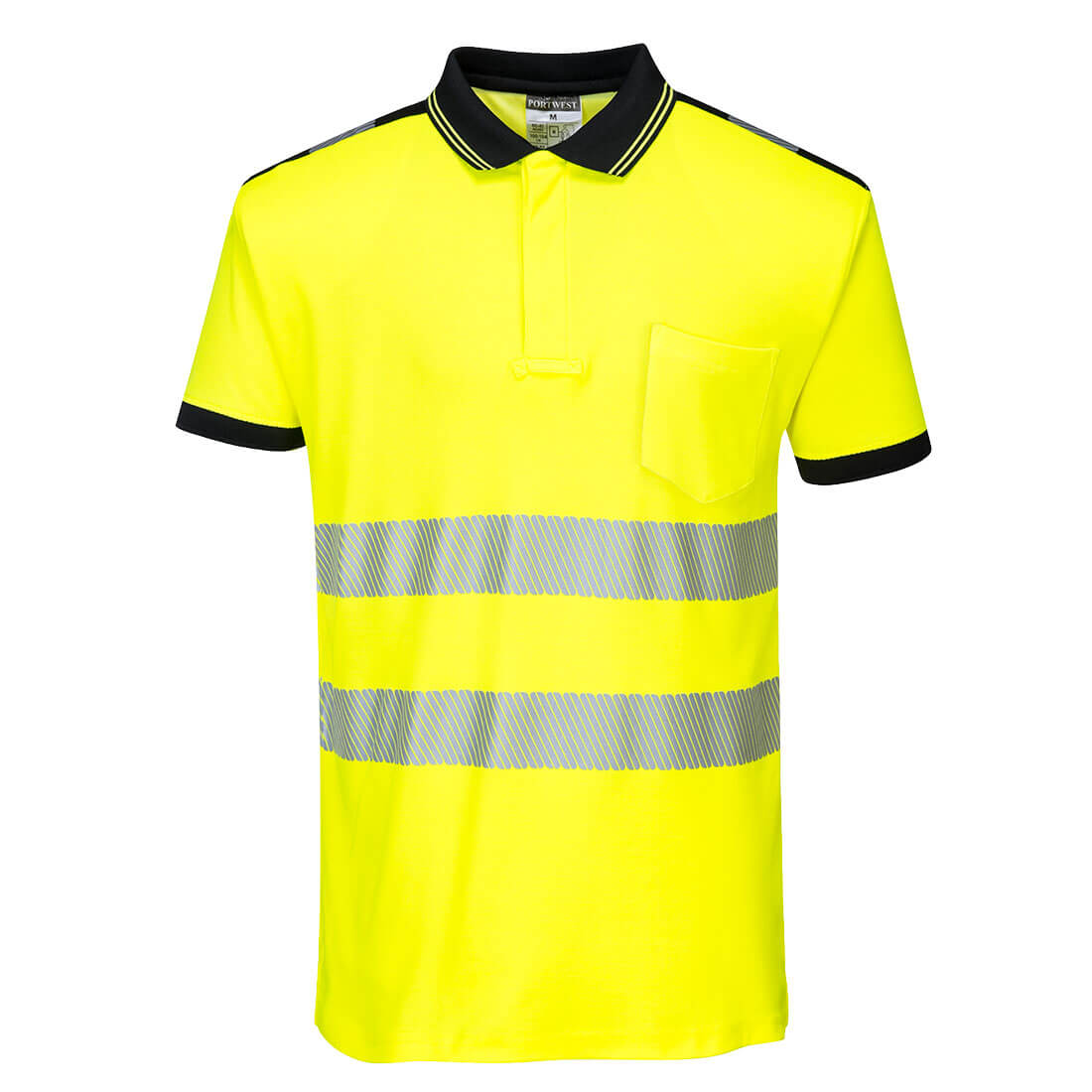 Portwest PW3 Hi-Vis Short Sleeve Polo Shirt (T180YBR)