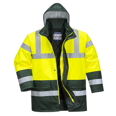 Portwest Hi-Vis Contrast Traffic Jacket (US466YGR)