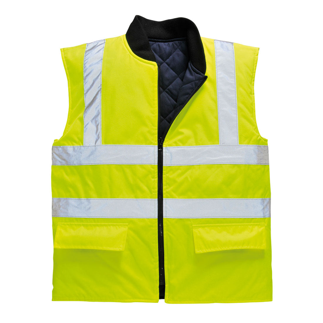 Portwest Hi-Vis Reversible Bodywarmer Vest (US469YER)