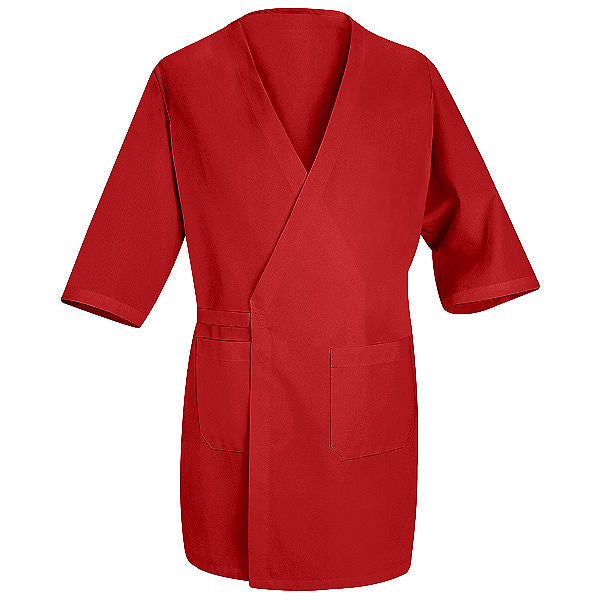 Red Kap Collarless Butcher Wrap - 3/4 Sleeve and Pockets - WP10