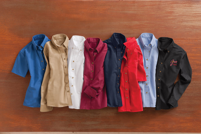 Red Kap Ladies Long Sleeve Button-Down Poplin Shirt - SP91