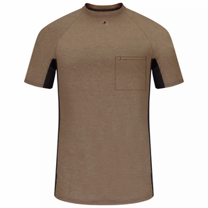 Bulwark Short Sleeve Fr Two-Tone Base Layer With Concealed Chest Pocket - (MPS4KH)