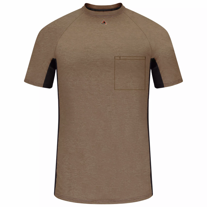 Bulwark Short Sleeve Fr Two-Tone Base Layer With Concealed Chest Pocket - (MPS4KH)