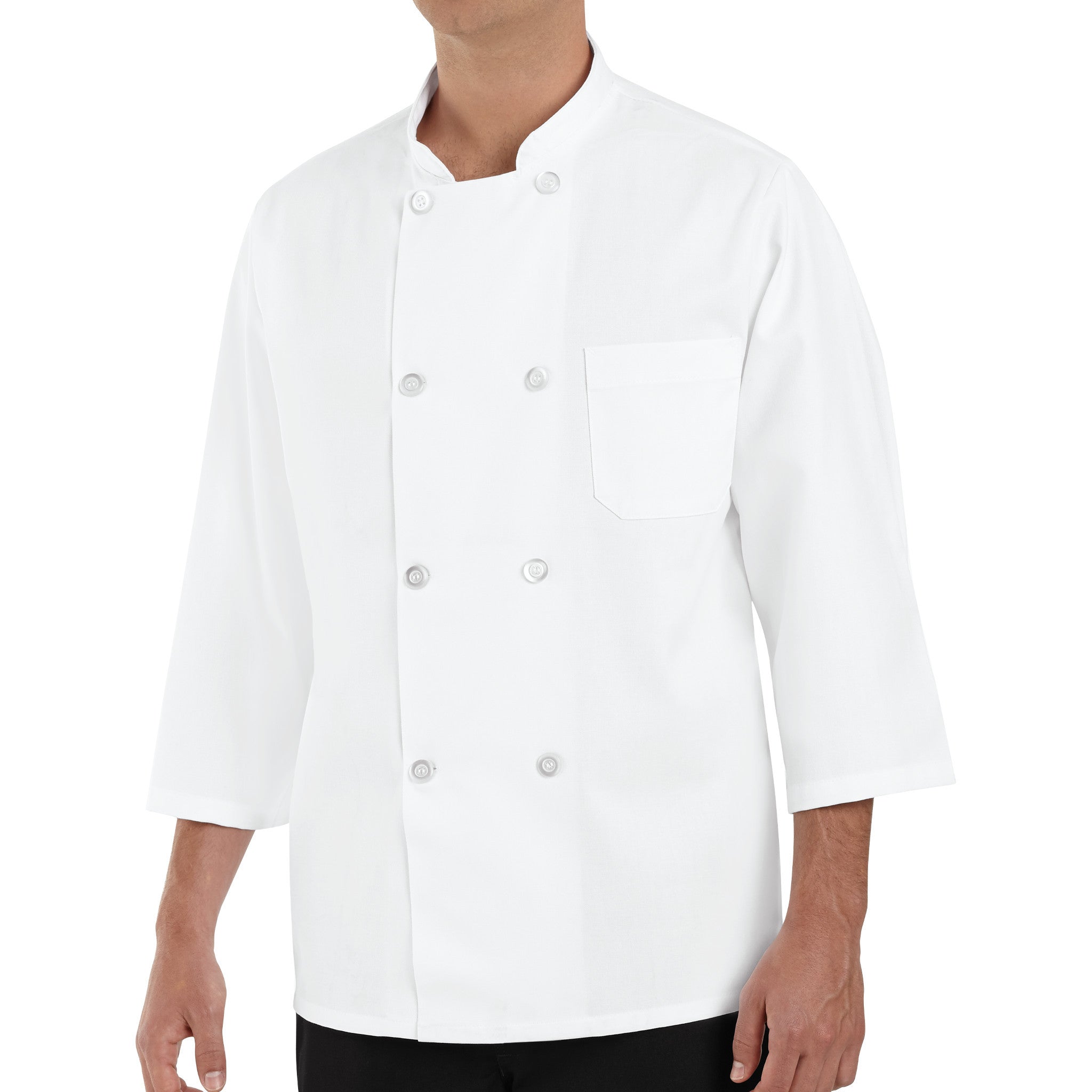 Red Kap 3/4-Sleeve Chef Coat - 0402WH